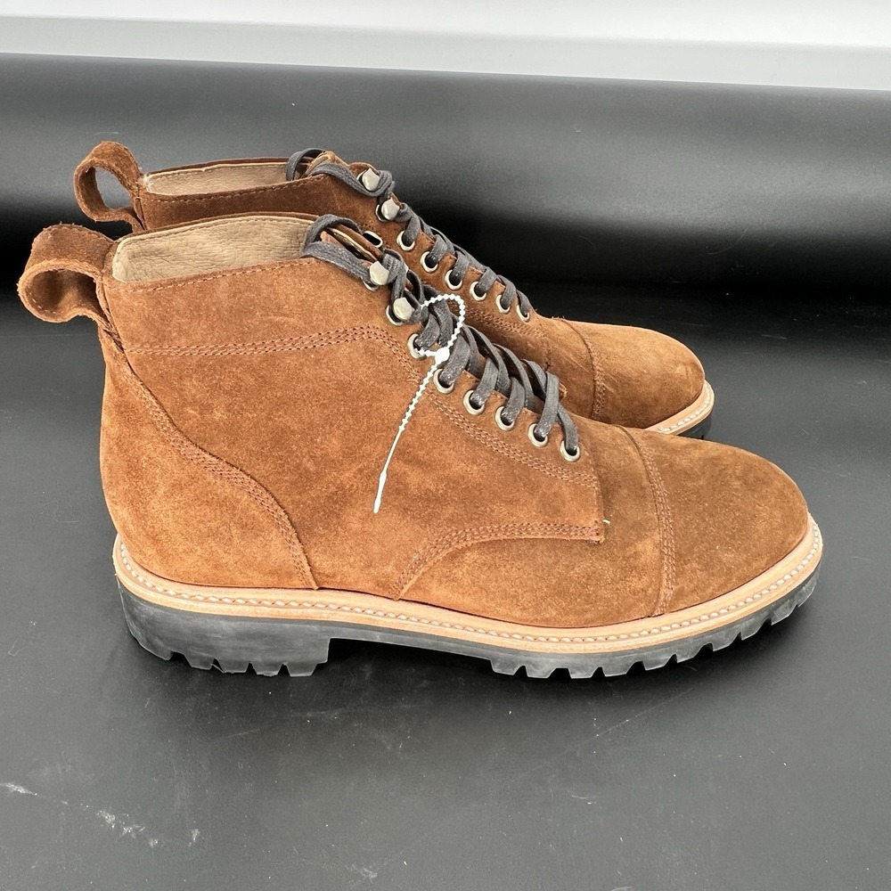 Taylor Stitch‎ Men's Size 9 The Moto Boot Snuff Brown Suede Lace Up Boots
